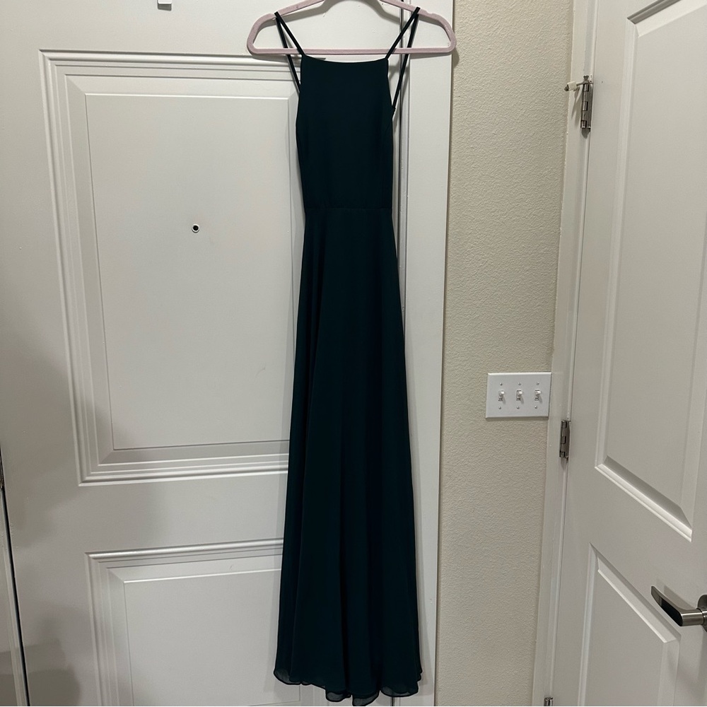 Lulu's Dark Green Maxi Dress